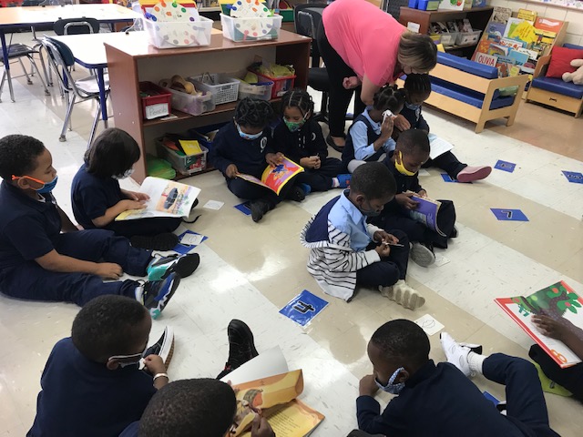 Pre-K Sitting on the Floor